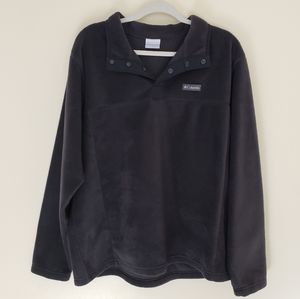 Columbia Black Fleece Pullover Jacket 1/4 Snap